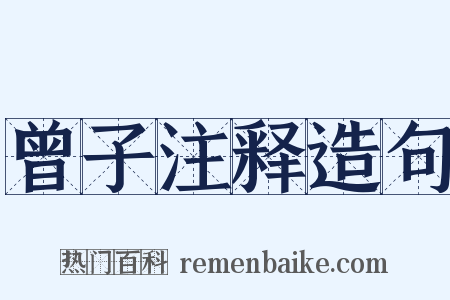 曾子注释造句是什么意思的图片